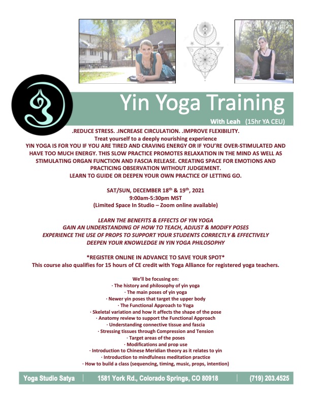 Yin Training with Leah